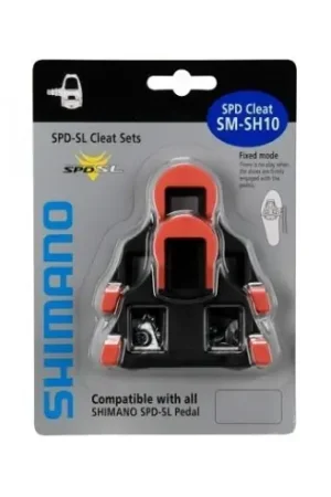 Professionale Tacchette per pedali bici SHIMANO SPD SL SM SH-10 rosso fissa