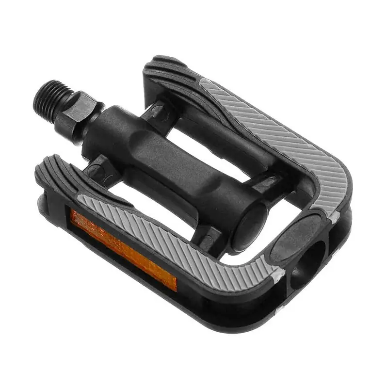 Pedali CITY BIKE in Nylon Nero - Perno su Sfere (Scatola) 105x70x24mm Reso Gratuito