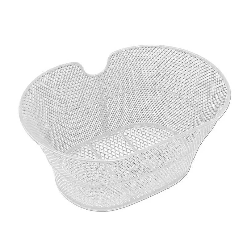 Soddisfatti O Rimborsati Cestino Anteriore Ovale 30x18x39cm in Acciaio senza Ganci Bianco